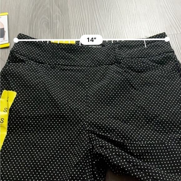 Hilary Radley Black & White Polka Dot Print High Rise Knee Length Shorts‎ Sz S - Picture 5 of 7